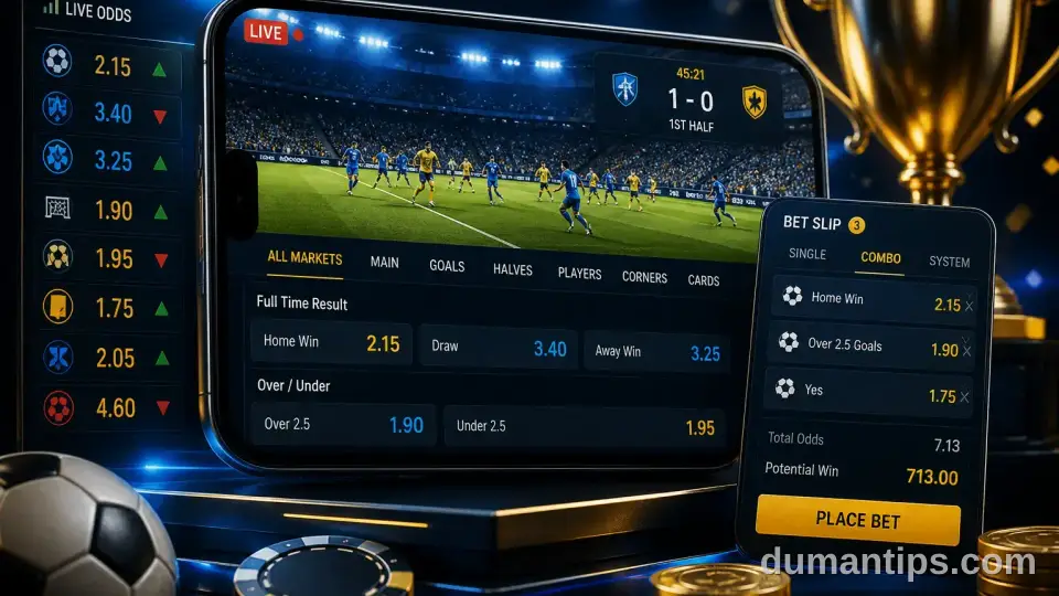 Dumanbet canlı bahis ekranı
